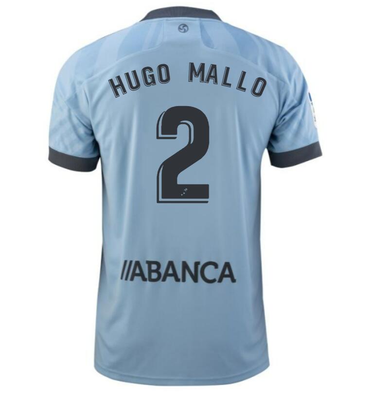 2021/22 Celta de Vigo Home Kit Soccer Jersey with Hugo Mallo 2 printing